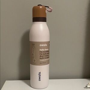 Owala White and Brown Insulated Water Bottle